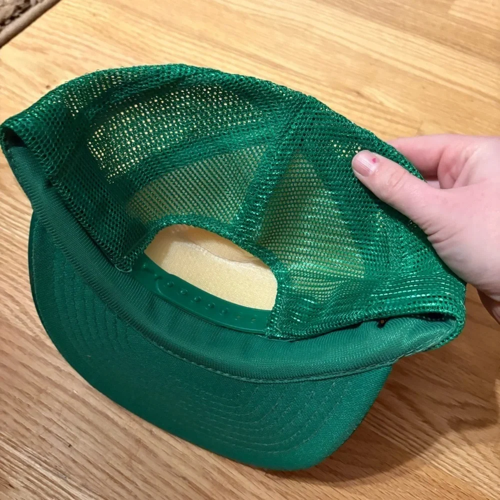 Vintage Bolens Mesh Snap Back Trucker Hat  Checkered Green 90s